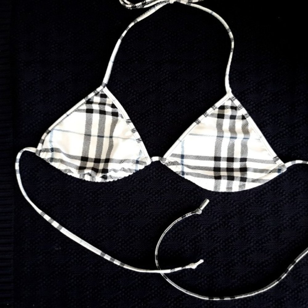 Burberry Blue Nova Check 2 Piece Bikini NWOT & NWT